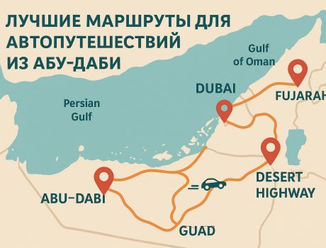Лучшие маршруты для автопутешествий из Абу-Даби